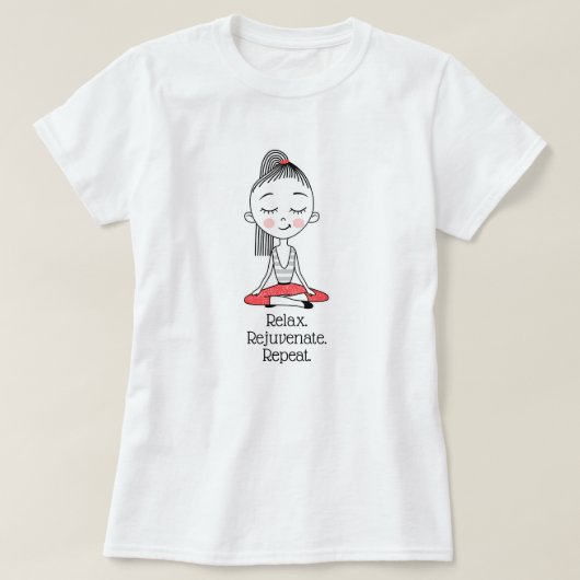 リラックス禅ピースヨガ Tシャツ (デザイン正面)
