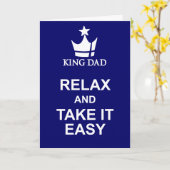 リラックス簡単父の日ネイビー青いカードを取る カード (黄色い花)