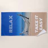 リラックス簡単 ビーチタオル (正面)