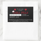 リラックス系のお菓子パーティーの景品ラベル 薬の処方箋風 長方形シール (バッグ)