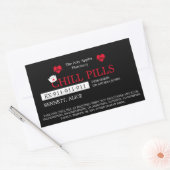 リラックス系のお菓子パーティーの景品ラベル 薬の処方箋風 長方形シール (封筒)