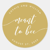 リラックス編集可能な色を示すスクリプ結婚ト ラウンドシール (正面)