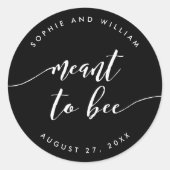 リラックス編集可能な色を示すスクリプ結婚ト ラウンドシール (正面)