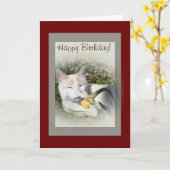 リラックス誕生日 カード (黄色い花)