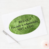 リラックス車いす 楕円形シール (封筒)