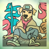 リラックス通りレトロドッグ | おもしろい ウィンドウサイン (シート3)