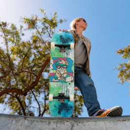 リラックス通りレトロ猫 | おもしろい スケートボード