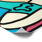 リラックス通りレトロ猫 | おもしろい ポスター (角)