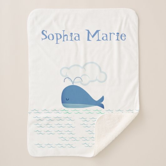 リラックス鯨 シェルパブランケット (正面)