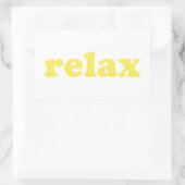 リラックス黄モダンクールタイポグラフィおもしろい 長方形シール (バッグ)