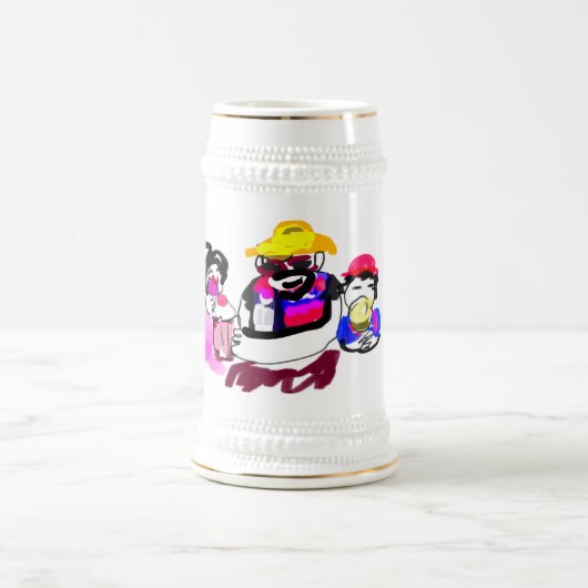 リラックス お父さんの日おめでとう ビールジョッキ (中央)