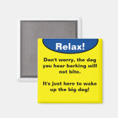 リラックス!この犬は食わぬ。 マグネット (正面/裏面)