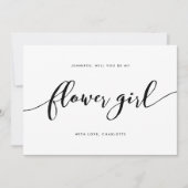 リラックス スクリプトの花嫁の花を飾る女の子カード 招待状 (正面)