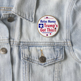 リラックス ナンシー トランプに任せて! 缶バッジ