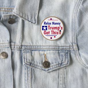 リラックス ナンシー トランプに任せて！ 缶バッジ