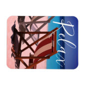 リラックス |ビーチやる気を起こさせる、海マグネット マグネット (横)