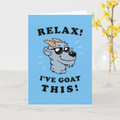 リラックス!ヤギに頼む カード (黄色い花)