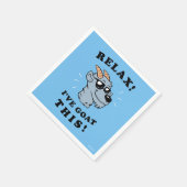 リラックス!ヤギに頼む スタンダードカクテルナプキン (角)