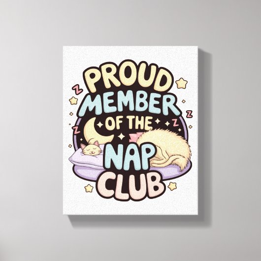 リラックス&リチャージ-昼寝愛好家の完璧なアイテム キャンバスプリント (正面)