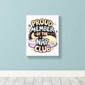 リラックス&リチャージ-昼寝愛好家の完璧なアイテム キャンバスプリント (インサイチュ (ウッドフロア))