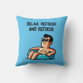 リラックス、リフレッシュ、再フォーカス クッション (裏面)