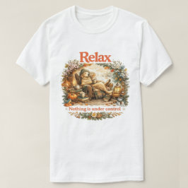 リラックス 何もかも手に負えない コージーな犬の暖炉 Tシャツ