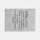 リラックス – 定義おもしろいアラームを残りに フリースブランケット (正面(横))