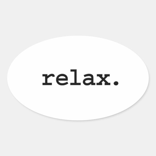 リラックス. 楕円形シール (正面)