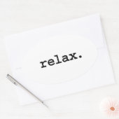 リラックス. 楕円形シール (封筒)