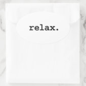 リラックス. 楕円形シール (バッグ)