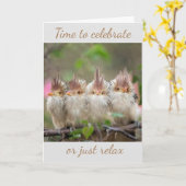 「リラックス」「祝」は幸せに カード (黄色い花)