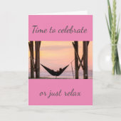 「リラックス」「祝」は幸せに カード (正面)