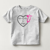 リラックス 私のお母さんは看護師 ハート型の聴診器  トドラーTシャツ (正面)