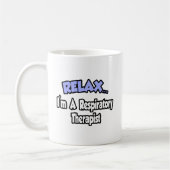 リラックス..私は呼吸セラピスト コーヒーマグカップ (左)