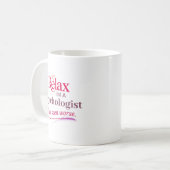リラックス 私は心理学者です コーヒーマグカップ (正面左)