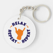 リラックス.繰り返す。繰り返す。 キーホルダー (裏面)