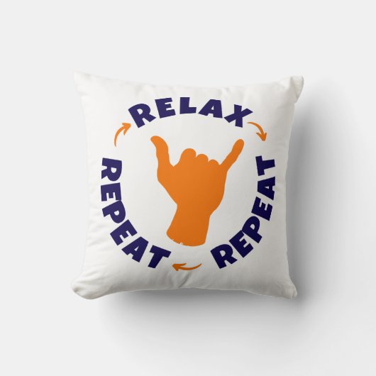 リラックス.繰り返す。繰り返す。 クッション (正面)