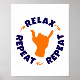 リラックス.繰り返す。繰り返す。 ポスター