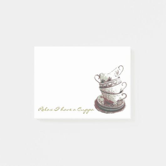 「リラックス&Have Cuppa」注文を投稿 ポストイット (正面)