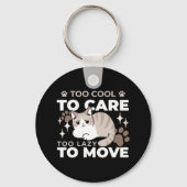 リラックス&Lazy Vibes for猫好きデザイン キーホルダー (裏面)