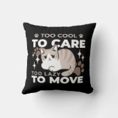 リラックス&Lazy Vibes for猫好きデザイン クッション (裏面)