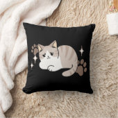 リラックス&Lazy Vibes for猫好きデザイン クッション (ブランケット)