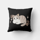 リラックス&Lazy Vibes for猫好きデザイン クッション (裏面)