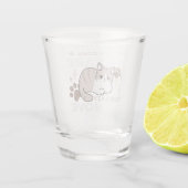 リラックス&Lazy Vibes for猫好きデザイン ショットグラス (裏面)