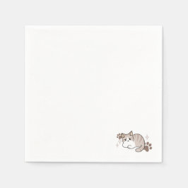 リラックス&Lazy Vibes for猫好きデザイン スタンダードカクテルナプキン