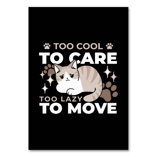 リラックス&Lazy Vibes for猫好きデザイン テーブルナンバー (正面)