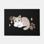 リラックス&Lazy Vibes for猫好きデザイン ドアマット (正面)
