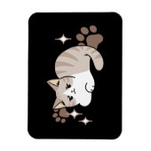 リラックス&Lazy Vibes for猫好きデザイン マグネット (縦)