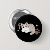 リラックス&Lazy Vibes for猫好きデザイン 缶バッジ (正面&裏面)