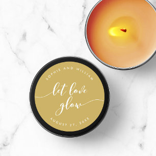 リラックスLove Glow編集可能カラー結婚の ラウンドシール